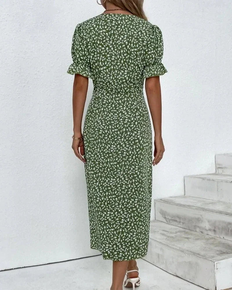 Dianne - Button Wrap Midi Dress