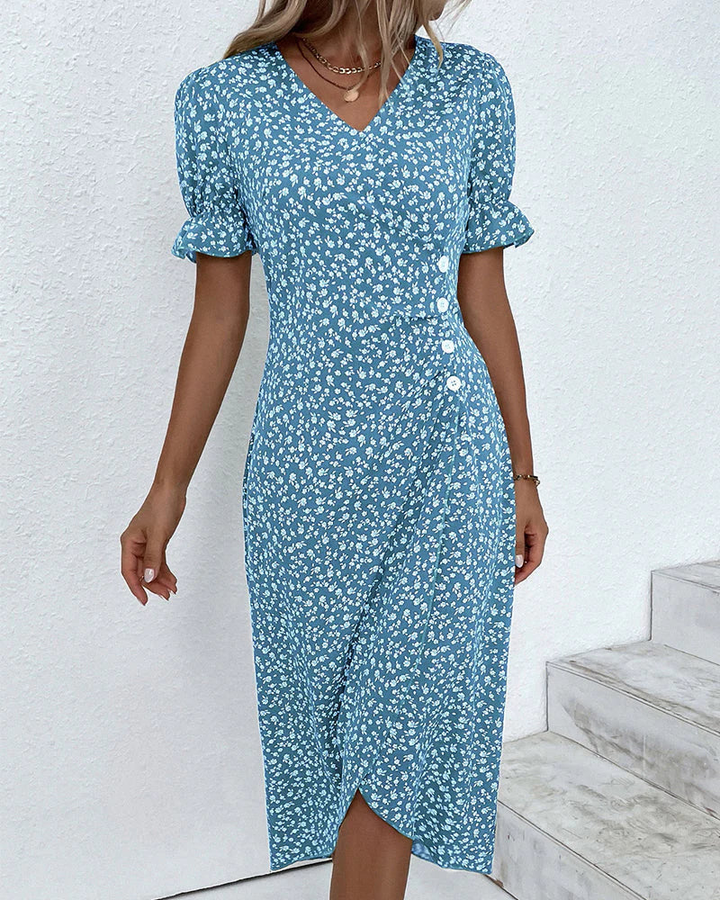 Dianne - Button Wrap Midi Dress