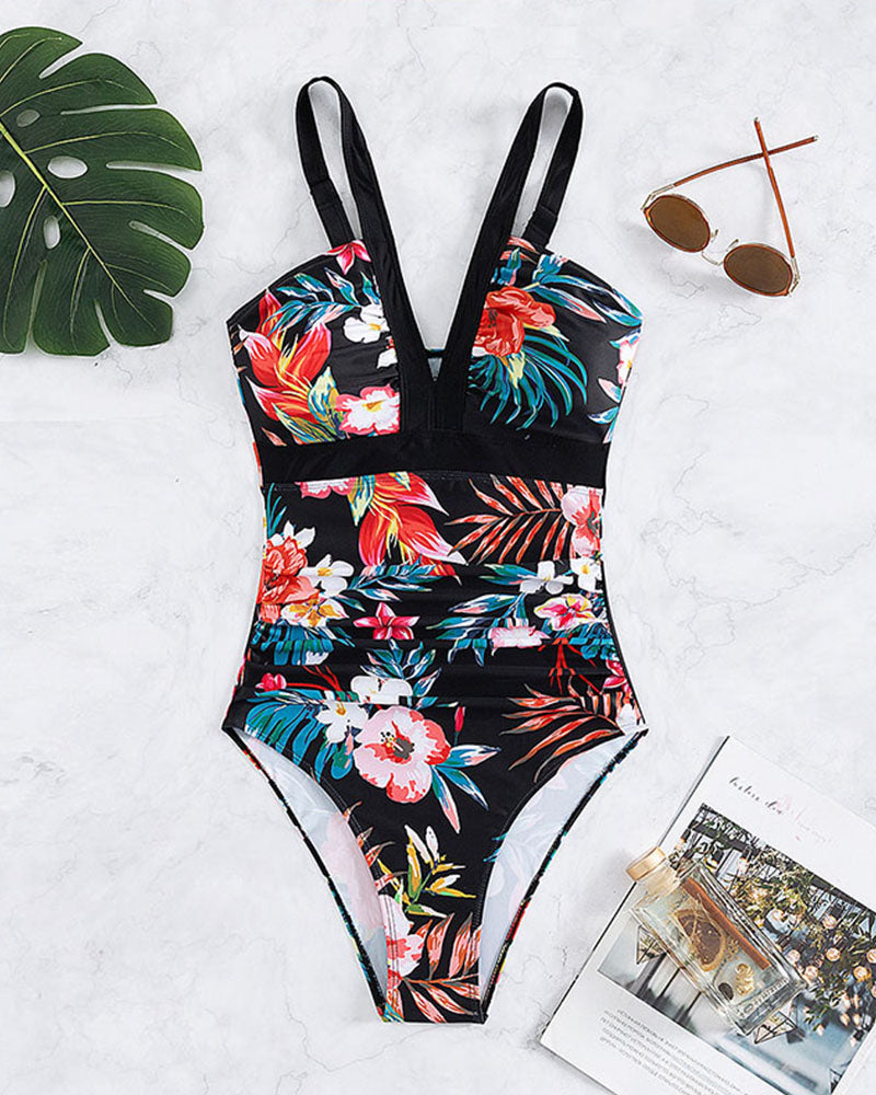 Lavinia - Chic Floral One-Piece