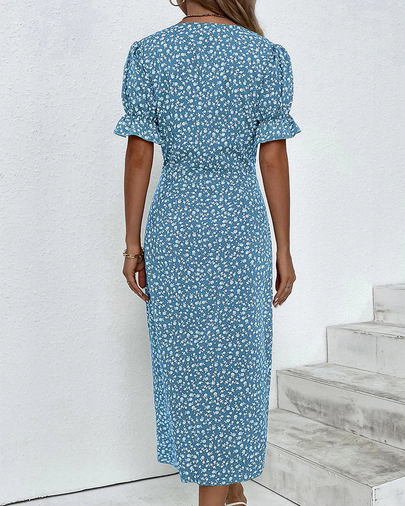 Dianne - Button Wrap Midi Dress