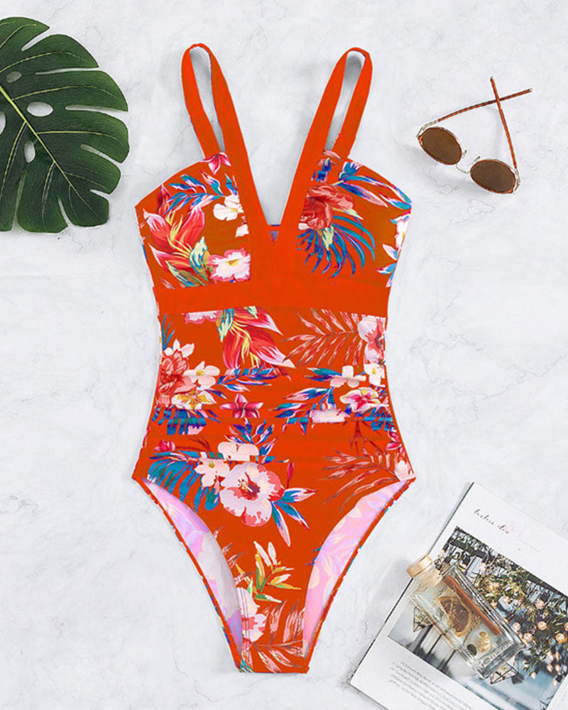 Janet - Chic Floral One-Piece