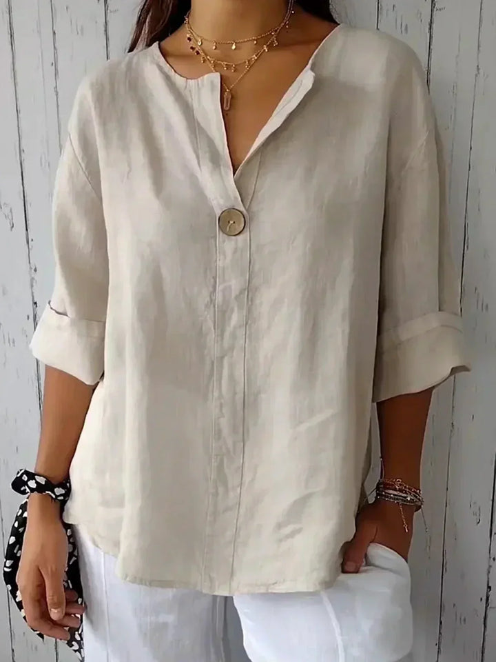Janet - Casual V-Neck Blouse