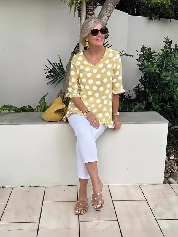 Donna - Stylish V-Neck Blouse