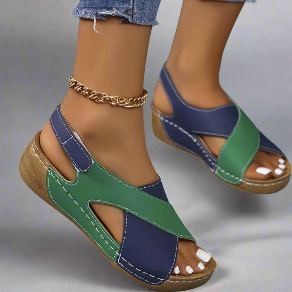 Kendra - Orthopaedic Colourblock Sandals
