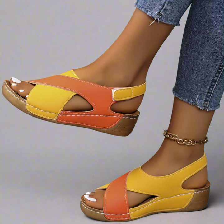 Kendra - Orthopaedic Colourblock Sandals