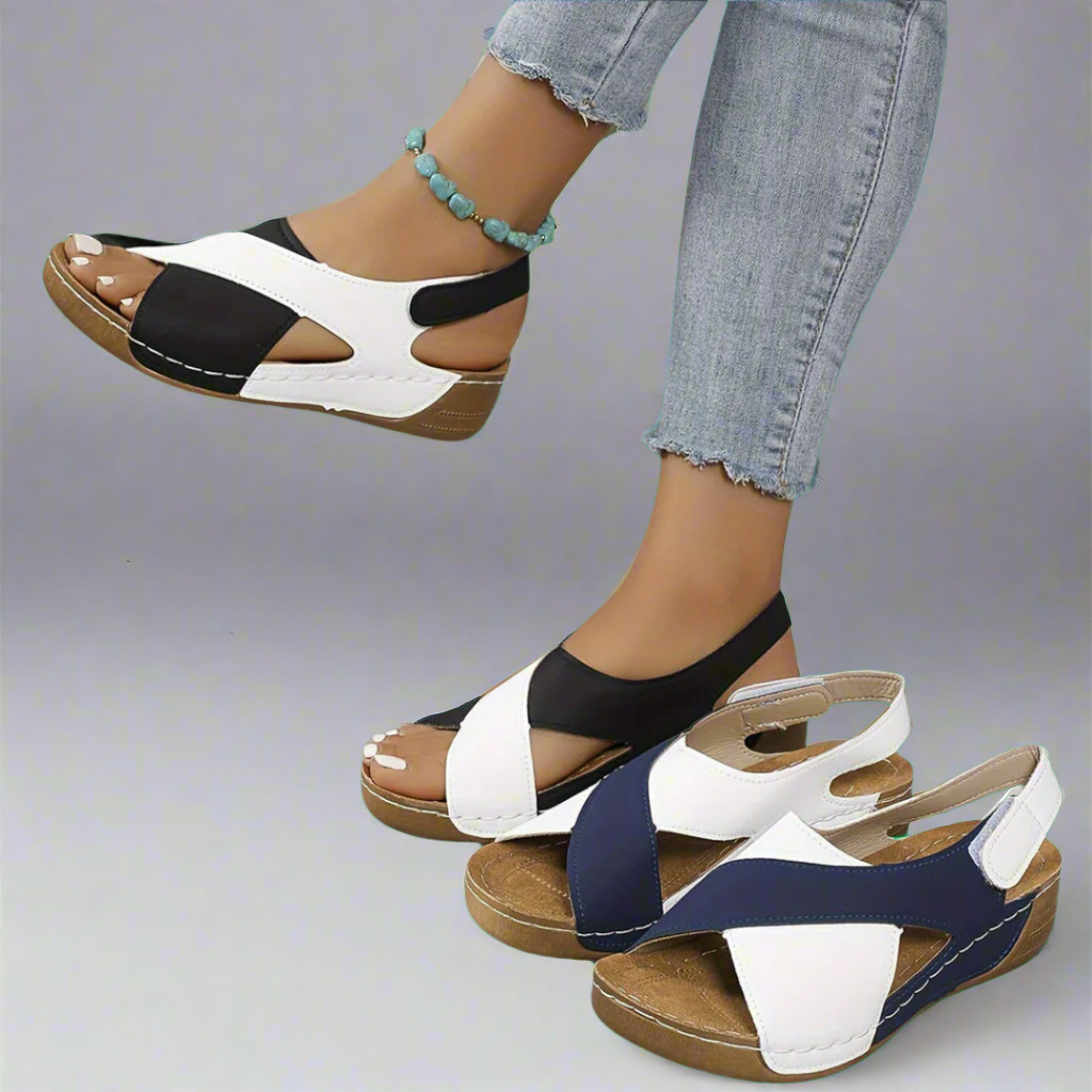 Kendra - Orthopaedic Colourblock Sandals