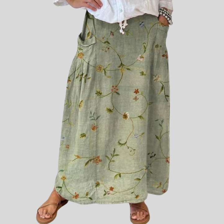 Lola – Meadow Linen Skirt