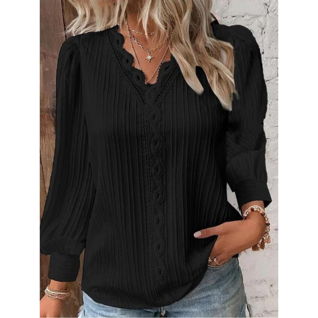 Pauline - Elegant Pintuck Blouse