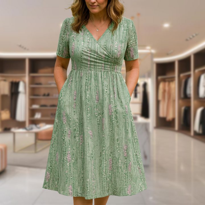 Charlotte – Elegant Floral Midi Dress