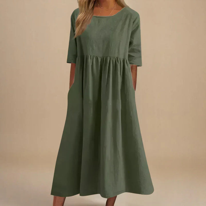 Lorraine - Relaxed A-line Midi Dress