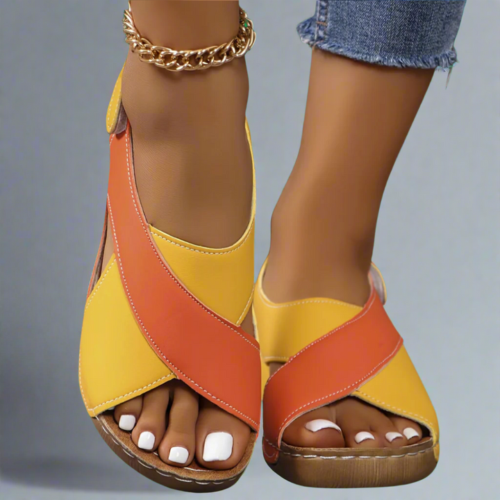 Kendra - Orthopaedic Colourblock Sandals