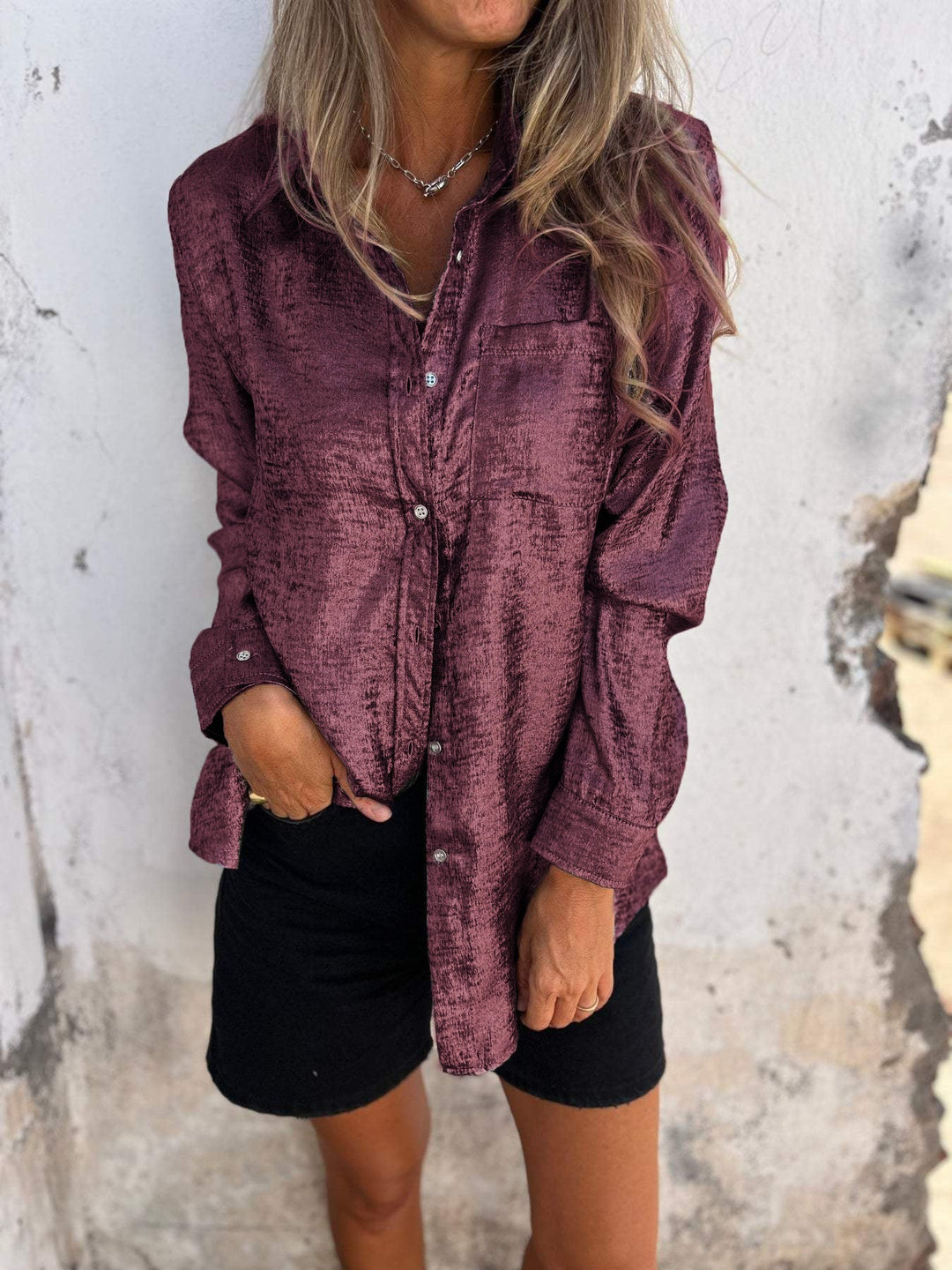 Lynette - Chic Shimmer Shirt