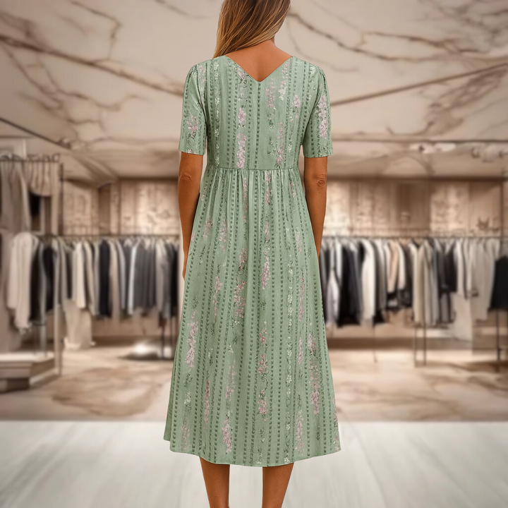 Charlotte – Elegant Floral Midi Dress