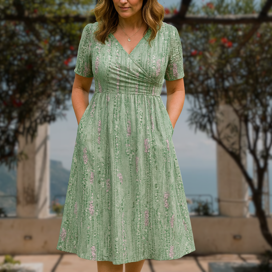 Charlotte – Elegant Floral Midi Dress