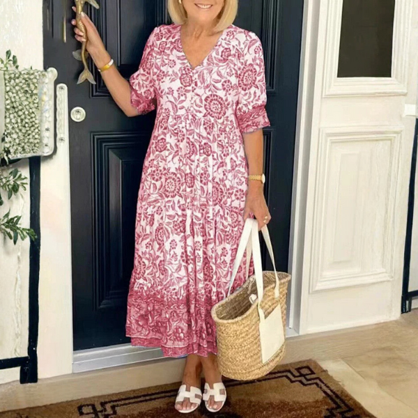 Keisha - Graceful V-Neck Floral