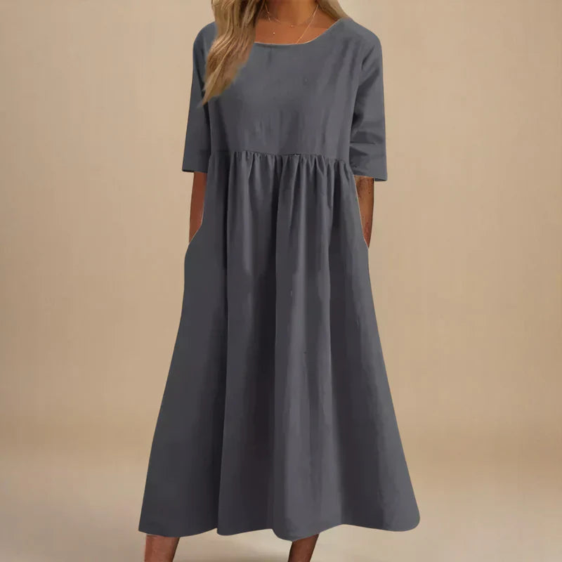 Lorraine - Relaxed A-line Midi Dress
