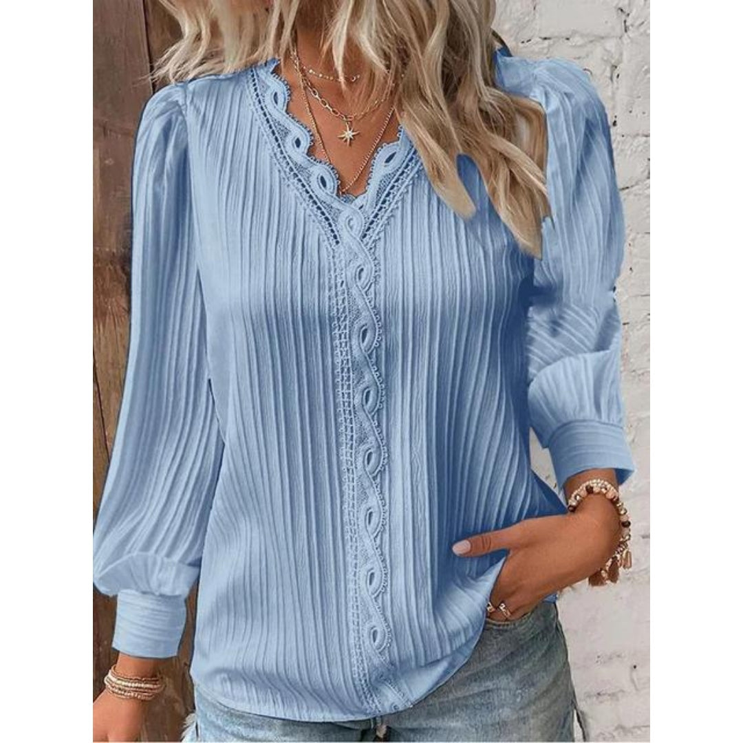 Pauline - Elegant Pintuck Blouse