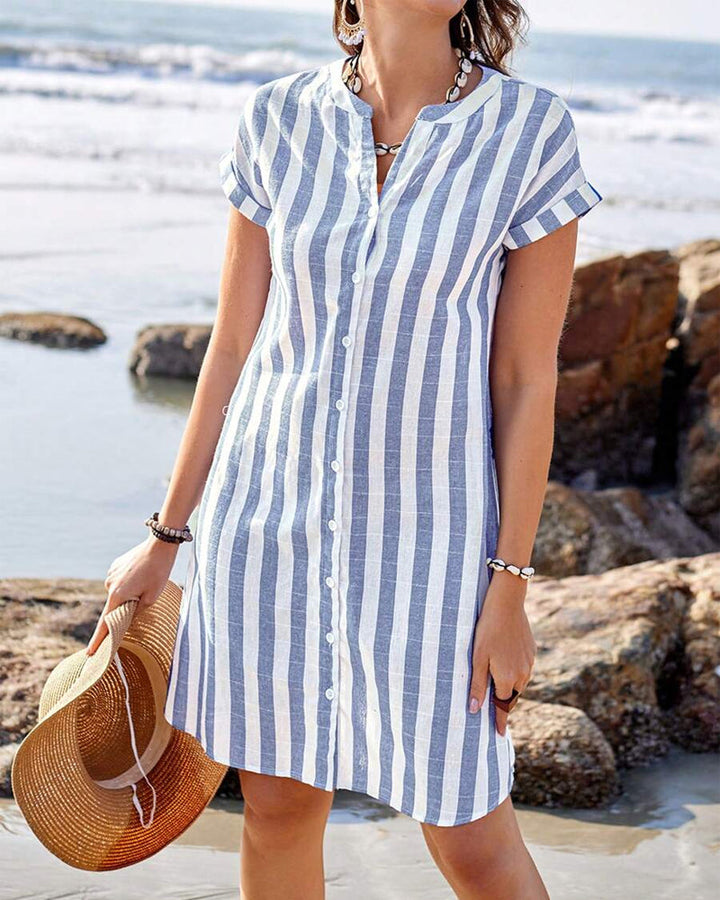 Judith – Elegant Striped Shirt Dress