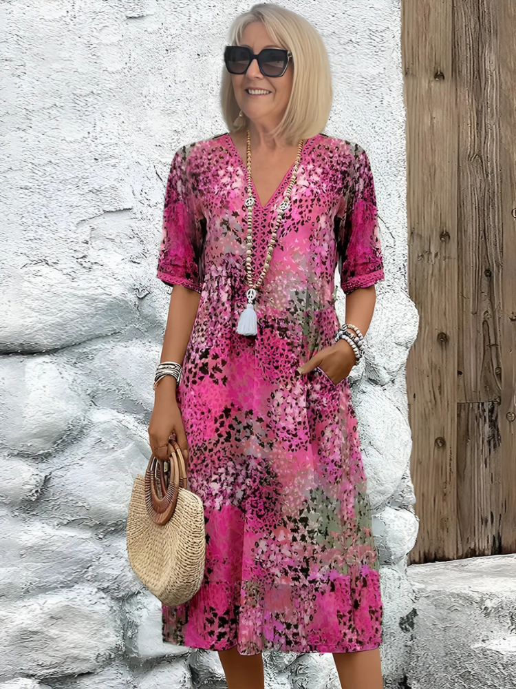 Pauline - Vibrant Midi Dress