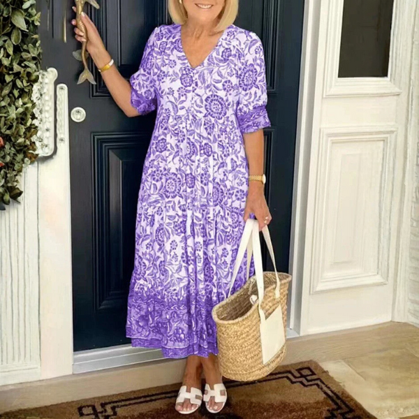 Keisha - Graceful V-Neck Floral