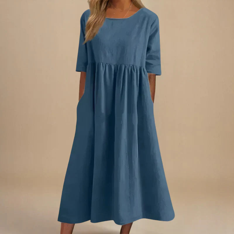 Lorraine - Relaxed A-line Midi Dress