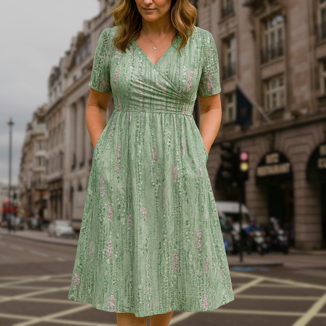 Charlotte – Elegant Floral Midi Dress