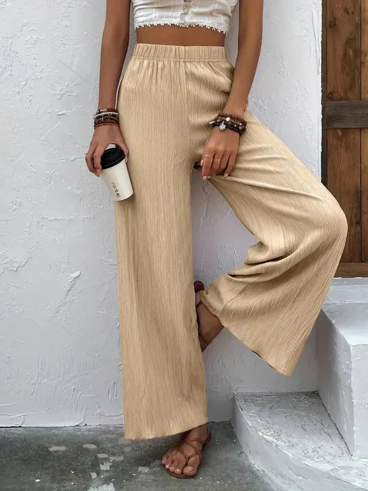 Kathryn - Navy Breeze Wide-Leg Pants