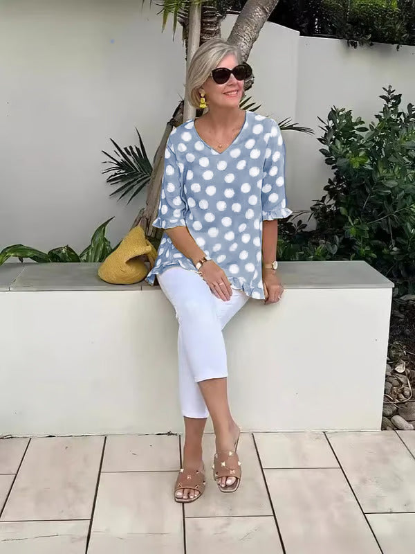 Donna - Stylish V-Neck Blouse