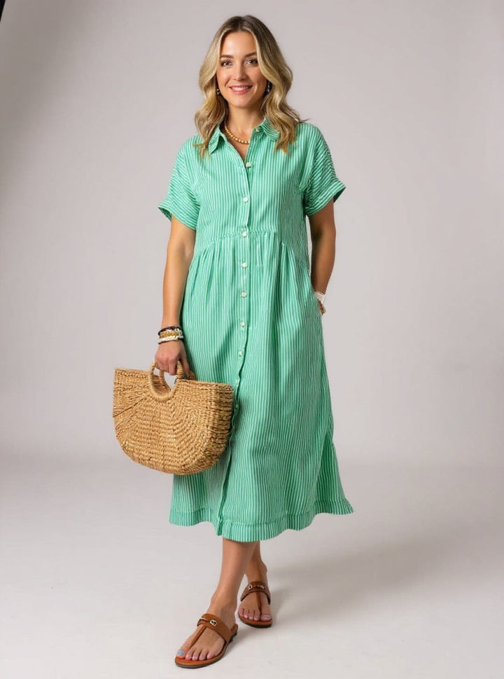 Cassie - Fashionable Striped Dress