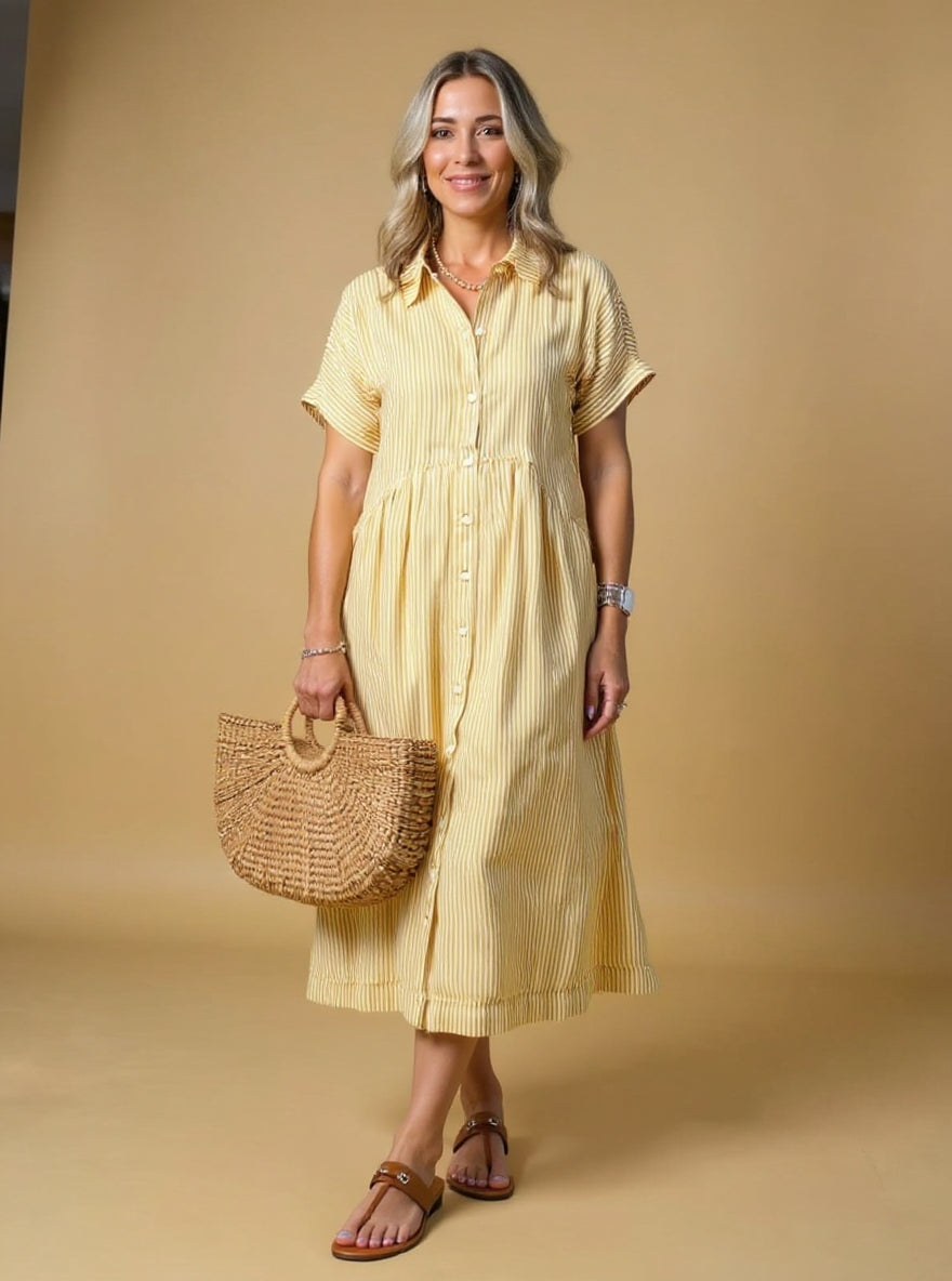 Cassie - Fashionable Striped Dress