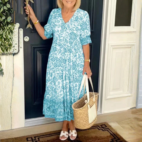 Keisha - Graceful V-Neck Floral