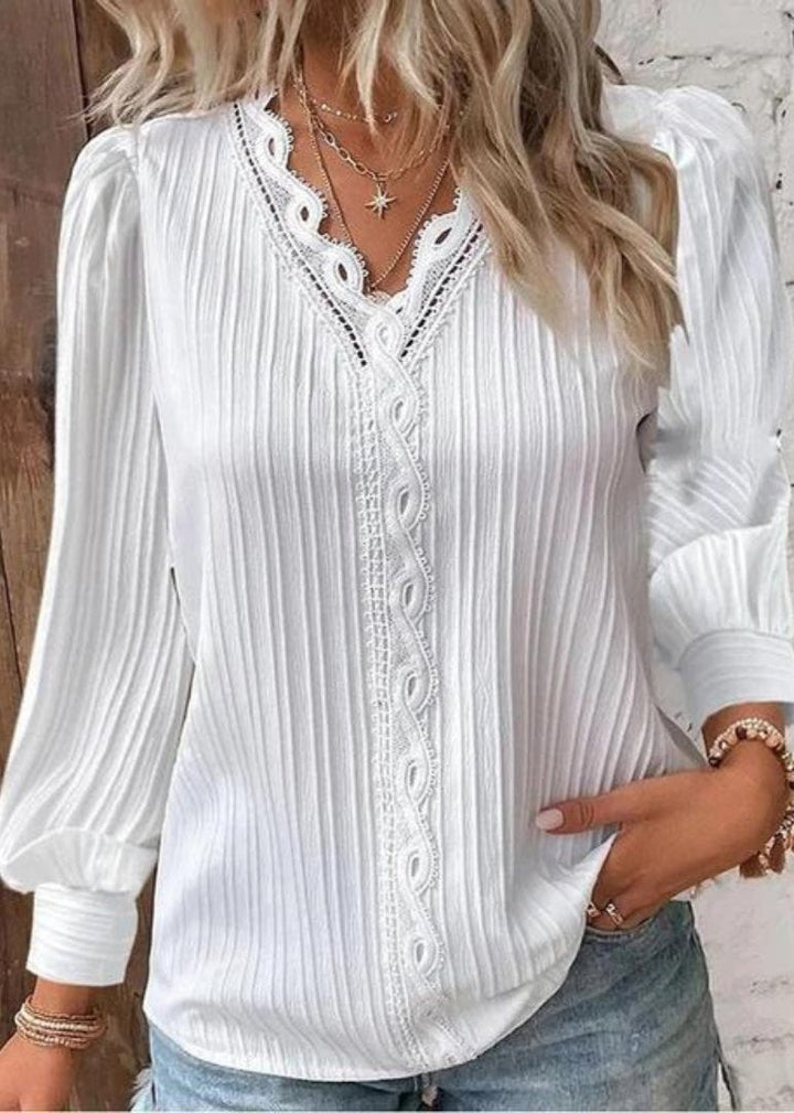 Pauline - Elegant Pintuck Blouse