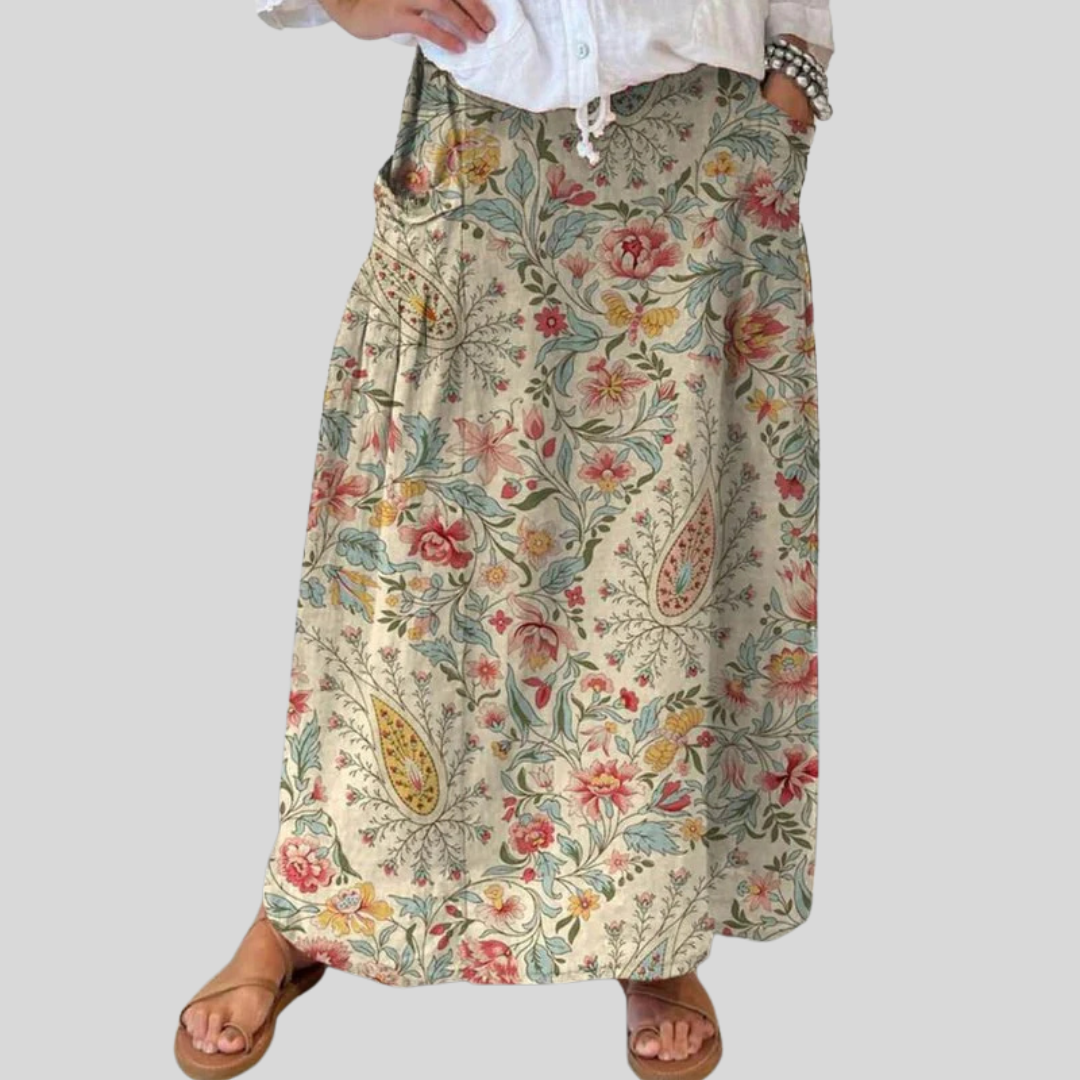 Maisie - Garden Linen Skirt