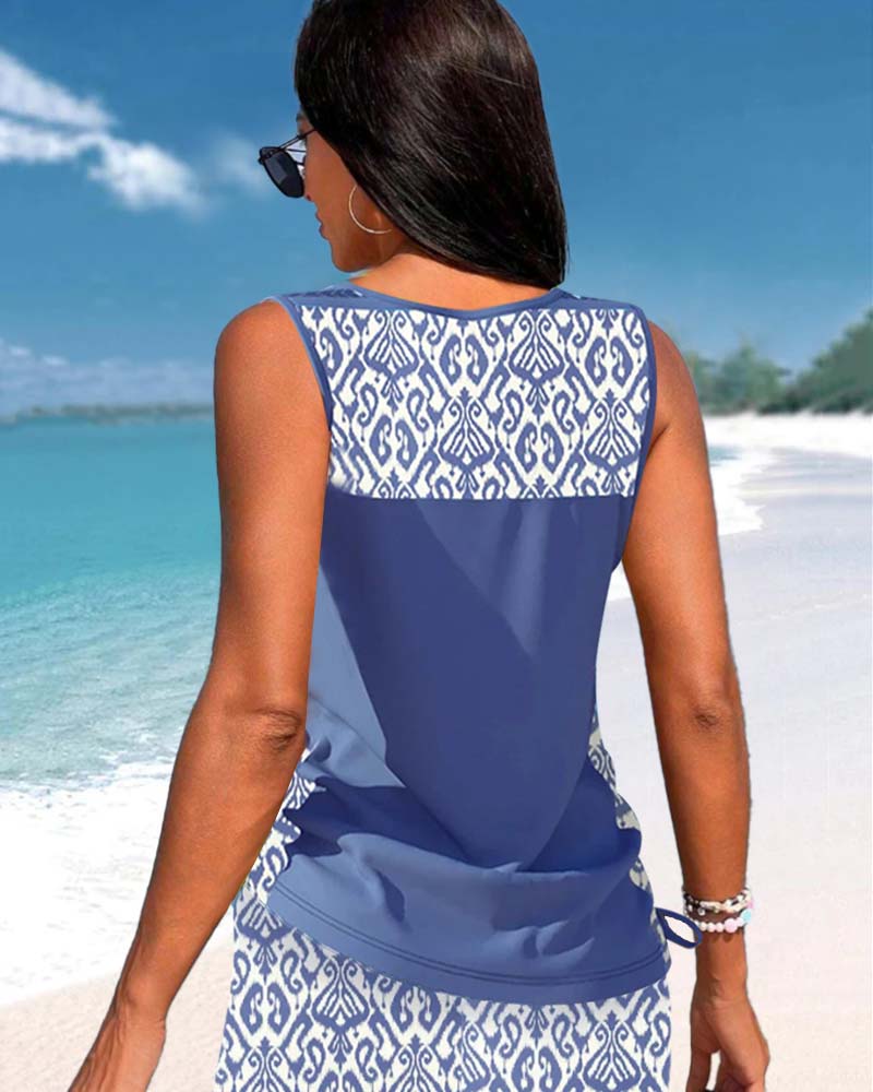 Pearl - Tankini Featuring Geometric Print