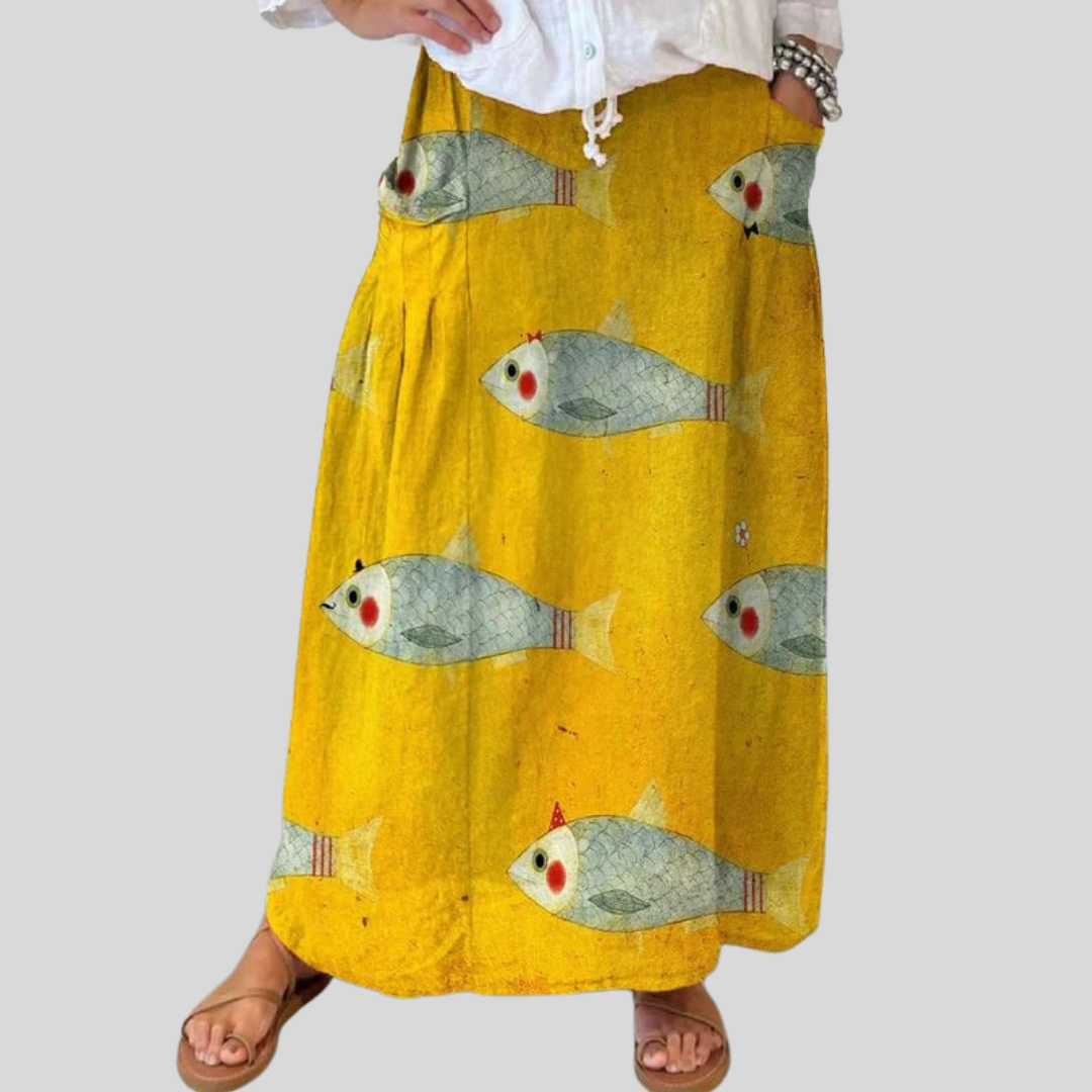Eliza - Tide Linen Skirt