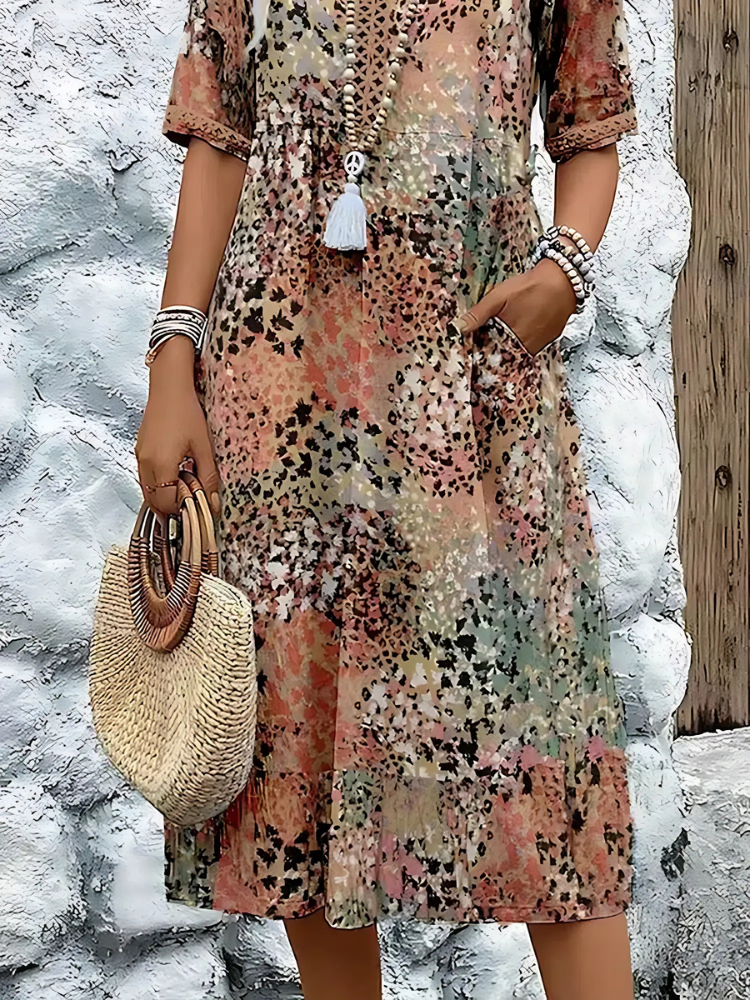 Pauline - Vibrant Midi Dress