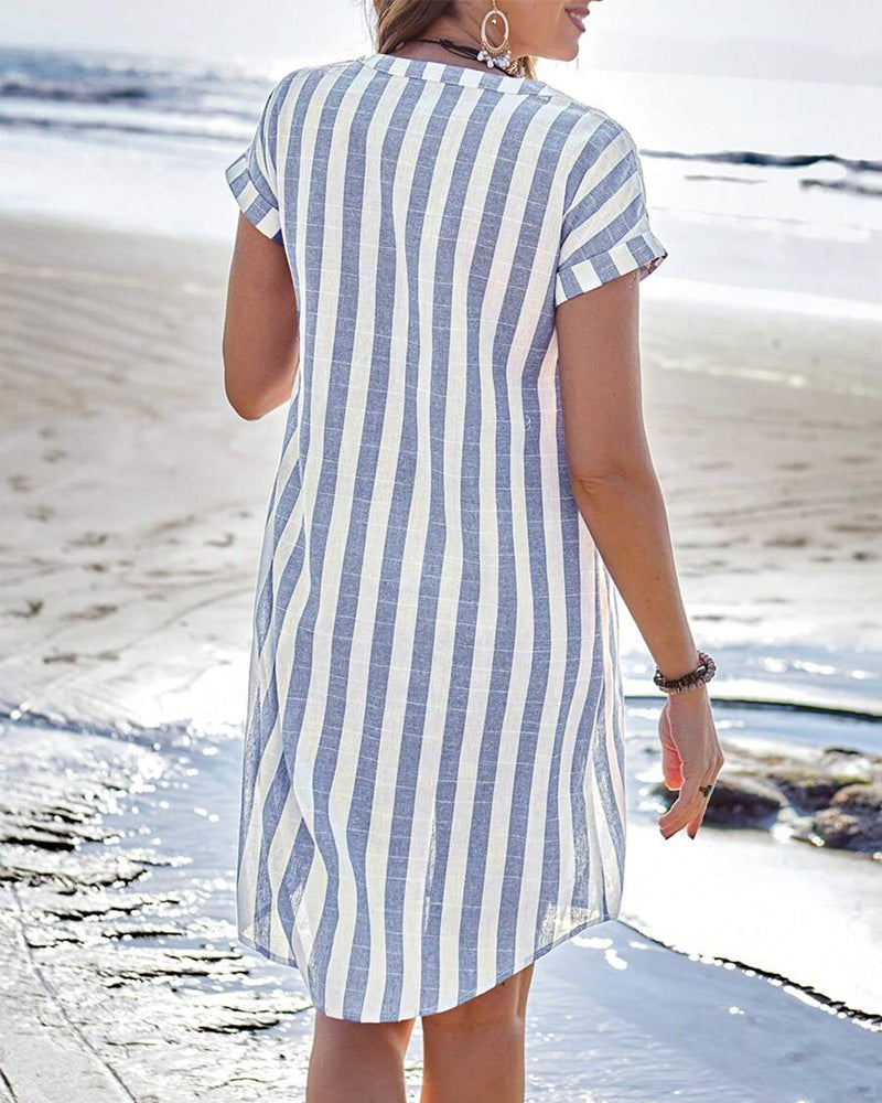 Judith – Elegant Striped Shirt Dress