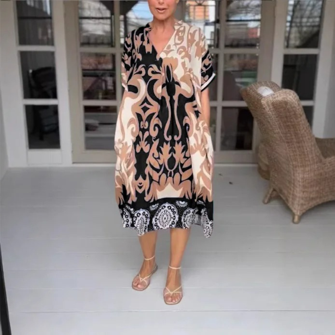 Amanda - Boho Print Dress