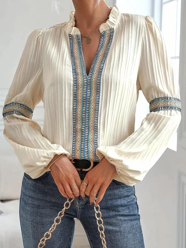 Clarissa - Stunning V-Neck Blouse
