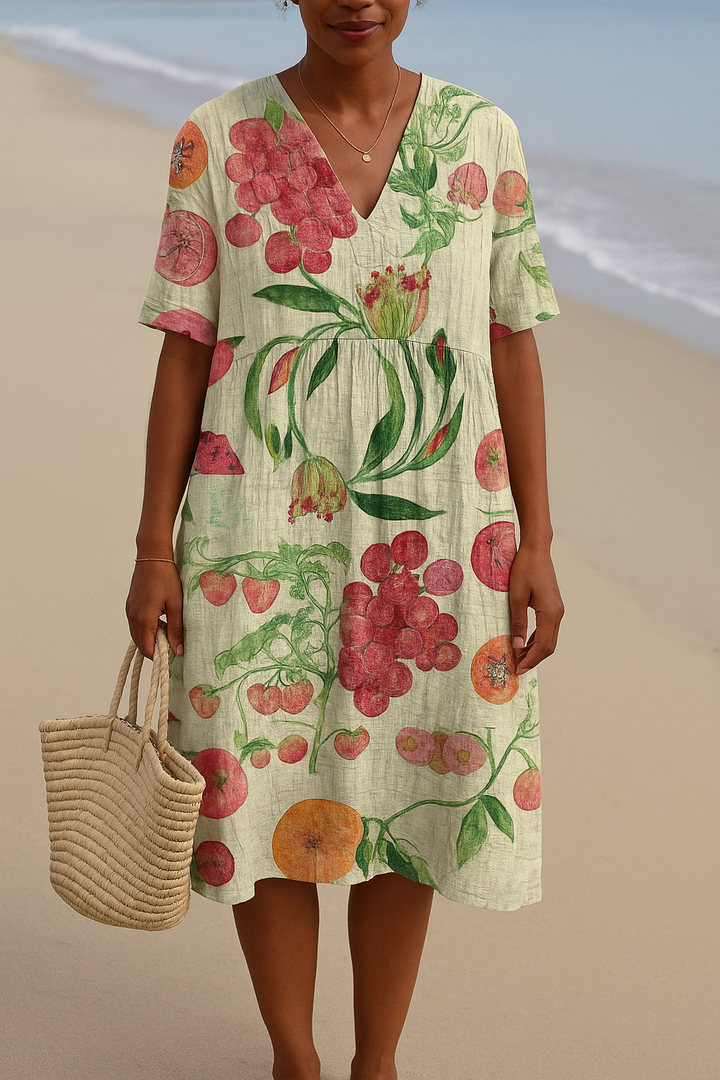 Yvonne - Vintage Botanical Dress