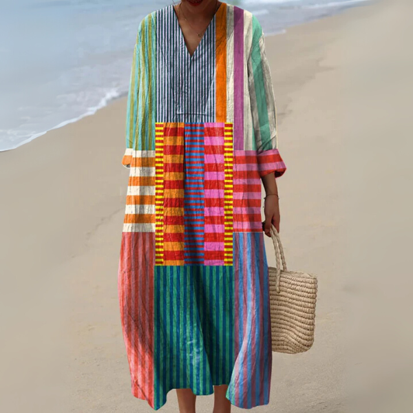 Elena - Elegant Geometric Dress