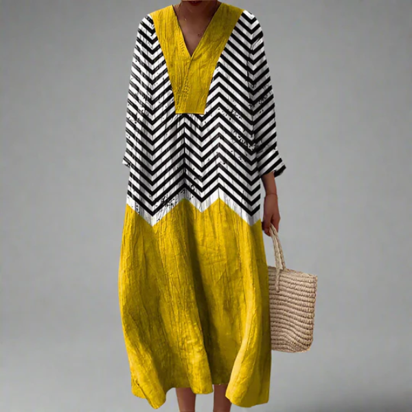 Elena - Elegant Geometric Dress