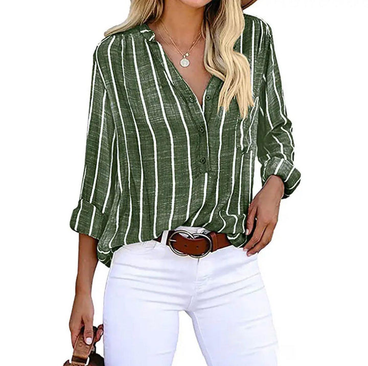 Bethany - Striped Casual Blouse