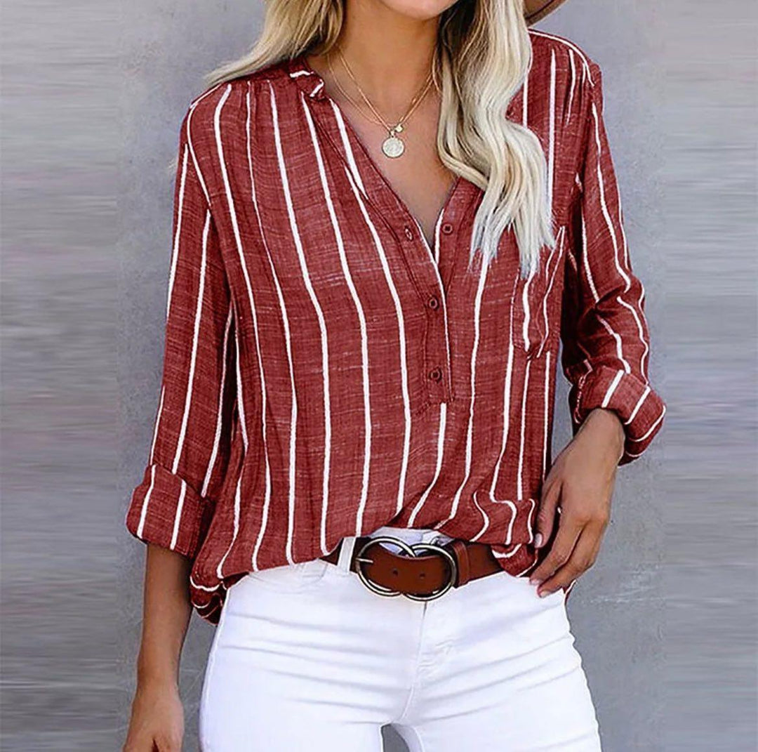 Bethany - Striped Casual Blouse
