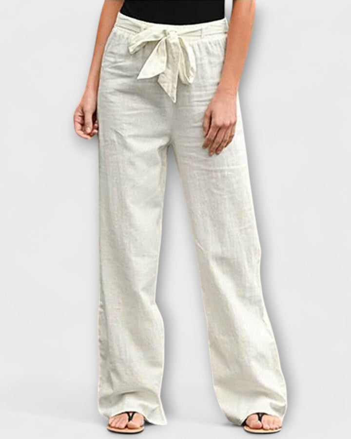 Pauline - Tie-Waist Wide-Leg Pants