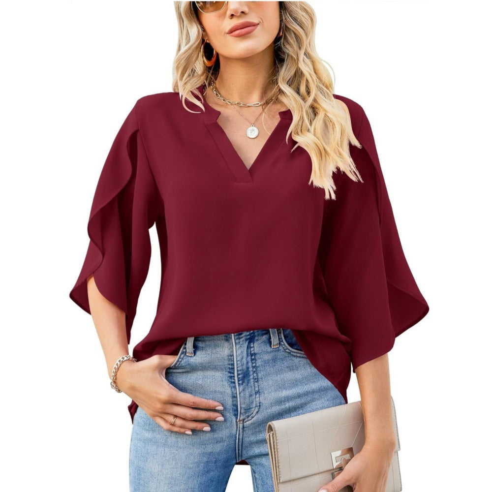 Pamela - Elegant V-Neck Top