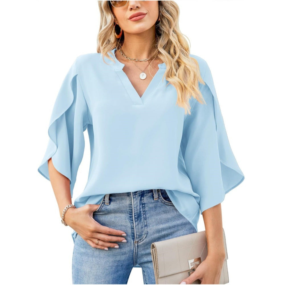 Pamela - Elegant V-Neck Top