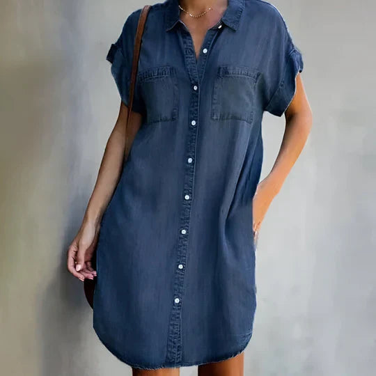 Polly - Lightweight Denim Shirt Dress
