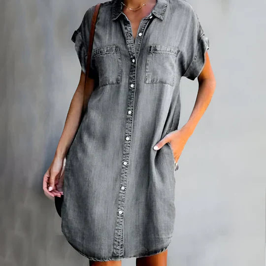 Polly - Lightweight Denim Shirt Dress