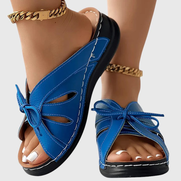 Darcy - Chic Ribbon Slip-On Sandals